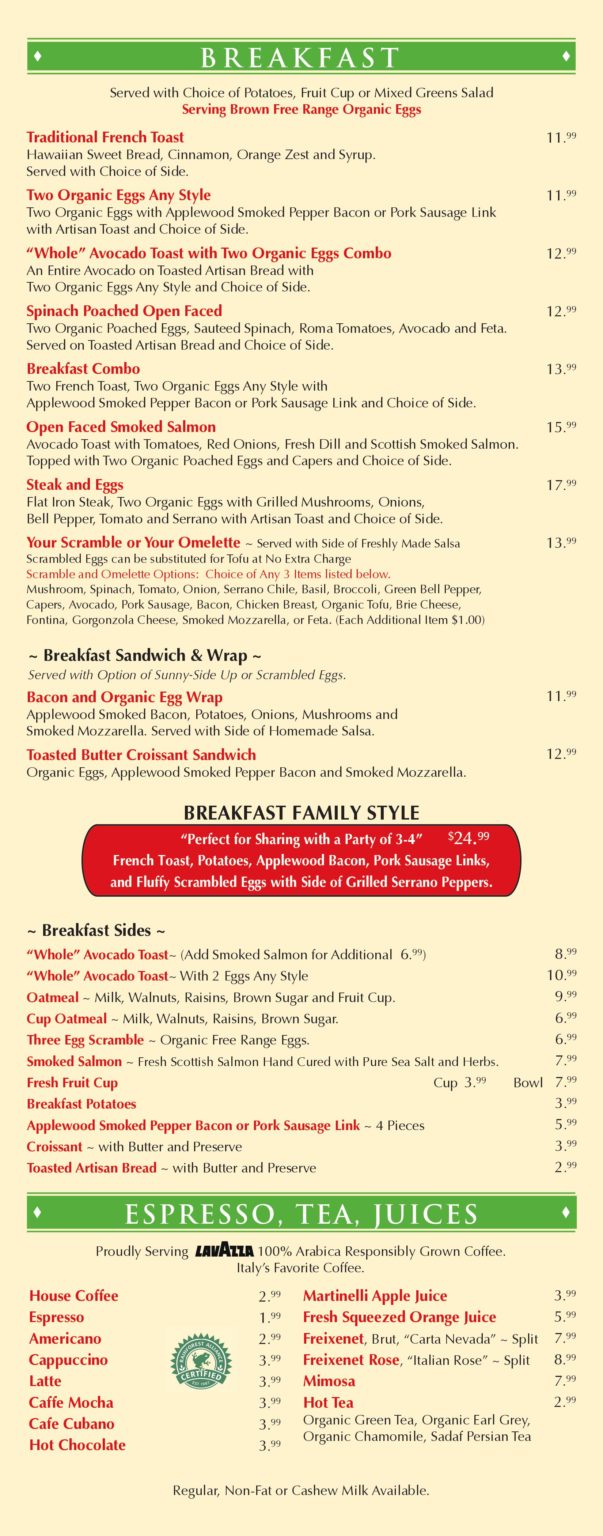 Panini Kabob Grill's InHouse Menu Panini Kabob Grill