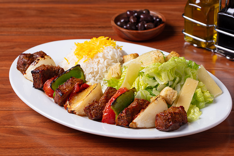 Flat Iron Steak Shish Kabob**