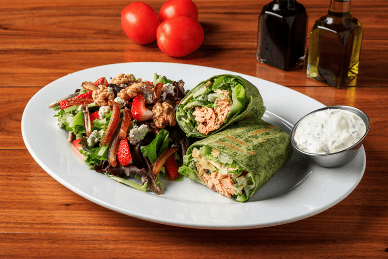 Salmon Caesar Wrap